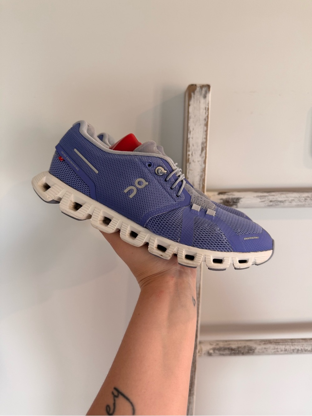 On Running Cloud 5 Sneakers Womens Size 8 Nimbus Alloy Running Shoes See Photos!